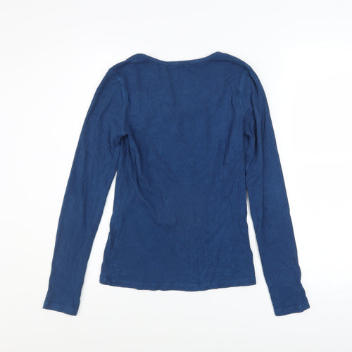 Jigsaw Women's Blue Long Sleeve Modal Jersey Top XS