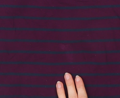 Crew Clothing Women’s Multicoloured Striped 3/4 Sleeve Cotton T-Shirt Size 16