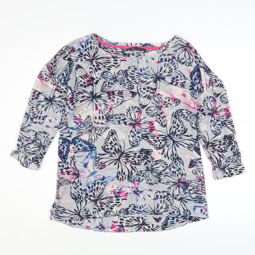 Marks and Spencer Womens Multicoloured Butterfly Jersey Jumper Size 10