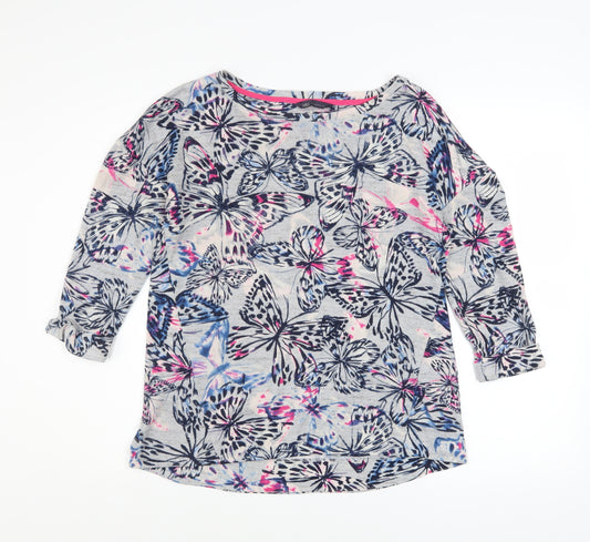 Marks and Spencer Womens Multicoloured Butterfly Jersey Jumper Size 10