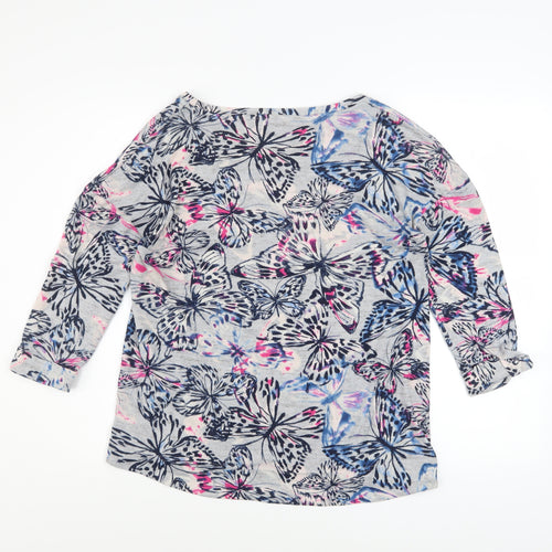 Marks and Spencer Womens Multicoloured Butterfly Jersey Jumper Size 10