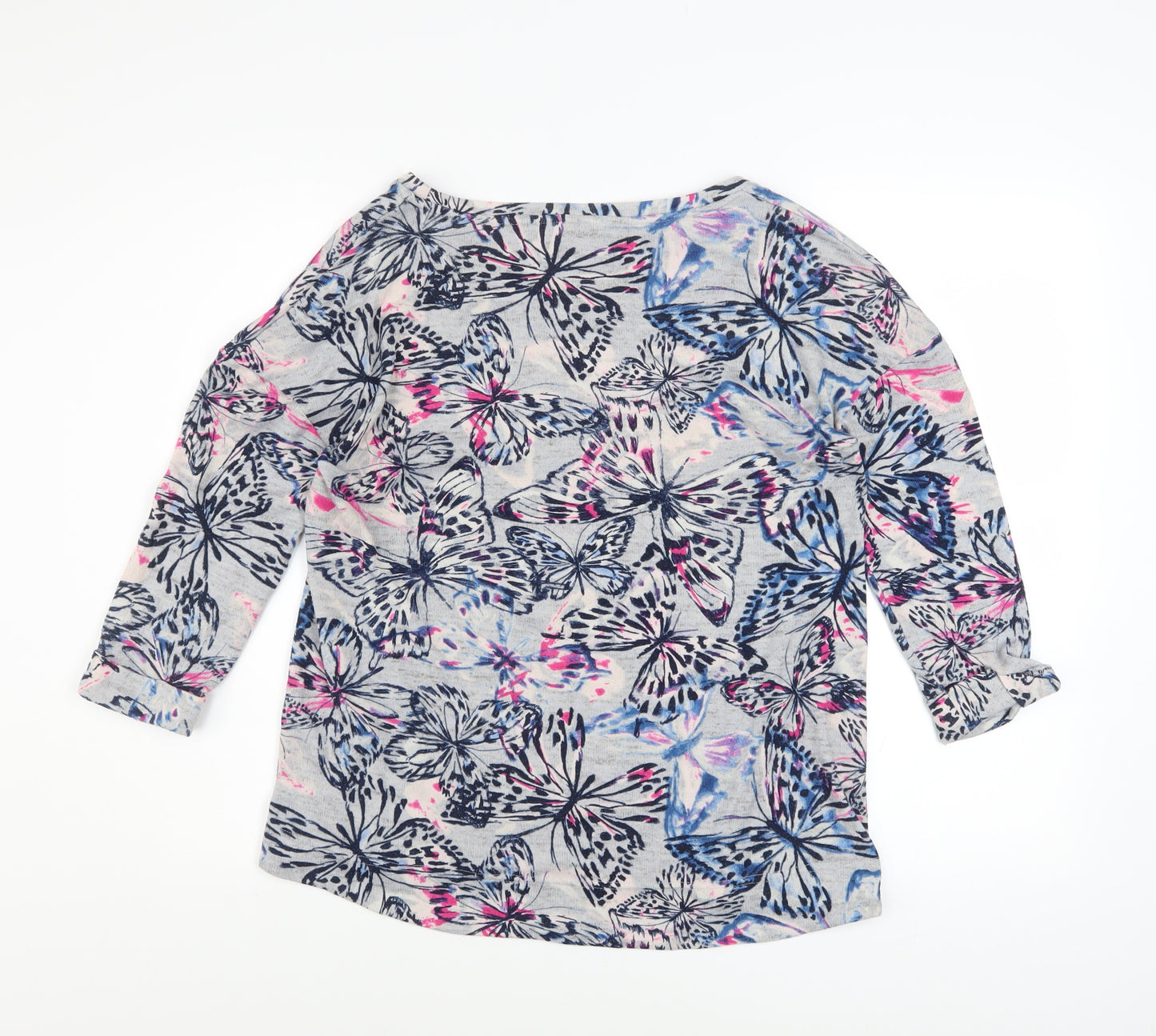 Marks and Spencer Womens Multicoloured Butterfly Jersey Jumper Size 10