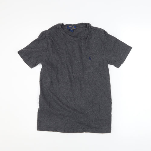 Ralph Lauren Boys Grey Cotton Short Sleeve T-Shirt Size 8 Years