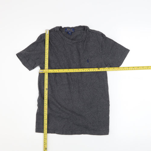 Ralph Lauren Boys Grey Cotton Short Sleeve T-Shirt Size 8 Years