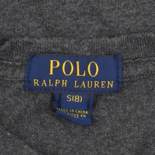 Ralph Lauren Boys Grey Cotton Short Sleeve T-Shirt Size 8 Years