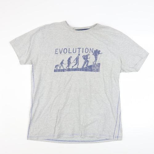Peter Storm Men's Grey Evolution Graphic Short Sleeve T-Shirt XL