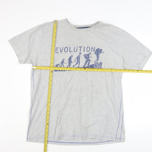 Peter Storm Men's Grey Evolution Graphic Short Sleeve T-Shirt XL