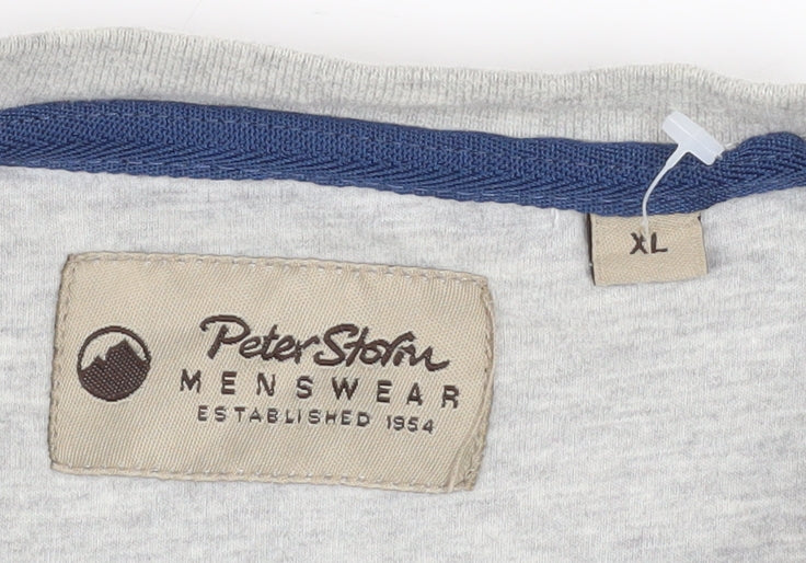 Peter Storm Men's Grey Evolution Graphic Short Sleeve T-Shirt XL