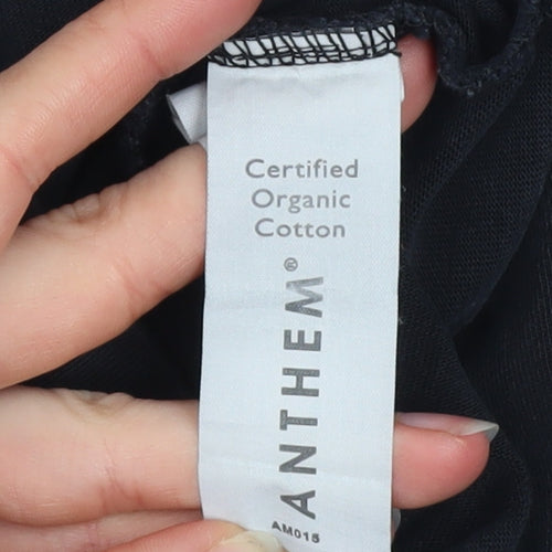 Anthem Men's Black Organic Cotton 'Well Nice' Crew Neck T-Shirt Size L