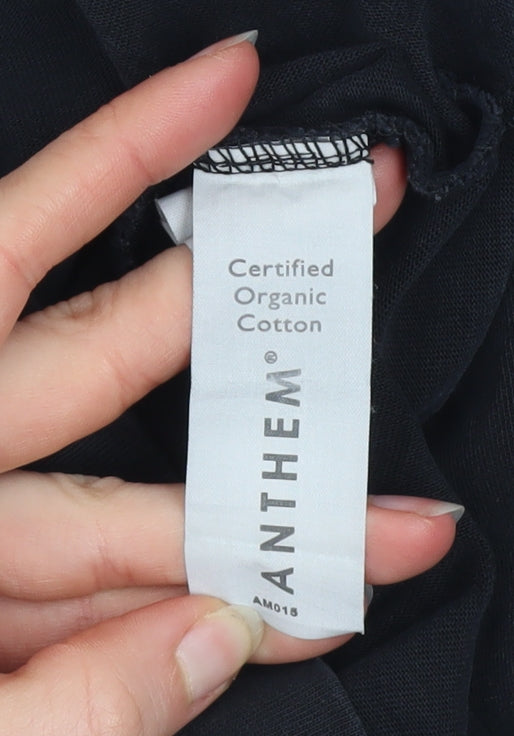 Anthem Men's Black Organic Cotton 'Well Nice' Crew Neck T-Shirt Size L