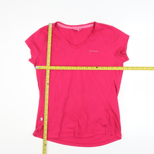 LA Gear Women’s Pink V-Neck Short Sleeve Basic T-Shirt Size 14