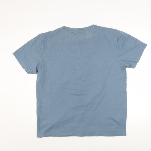 SoulCal & Co Men's Blue Graphic Print T-Shirt XL Crew Neck