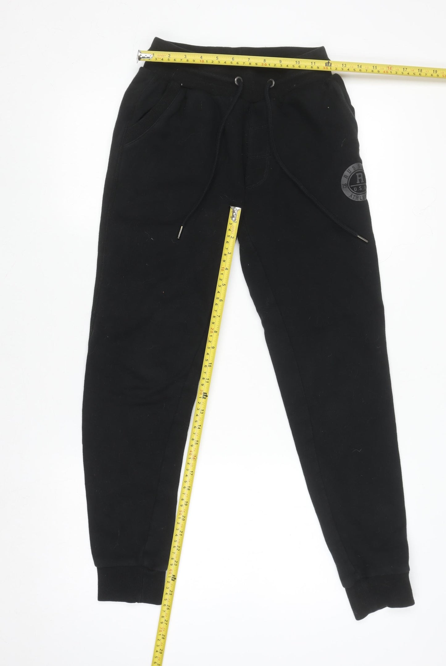 Russell Athletic Men's Black Fleece Sweatpants Joggers S