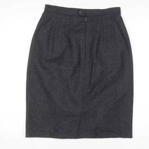 Jake Women Grey Wool Blend Pencil Skirt Size 12 Lined Workwear