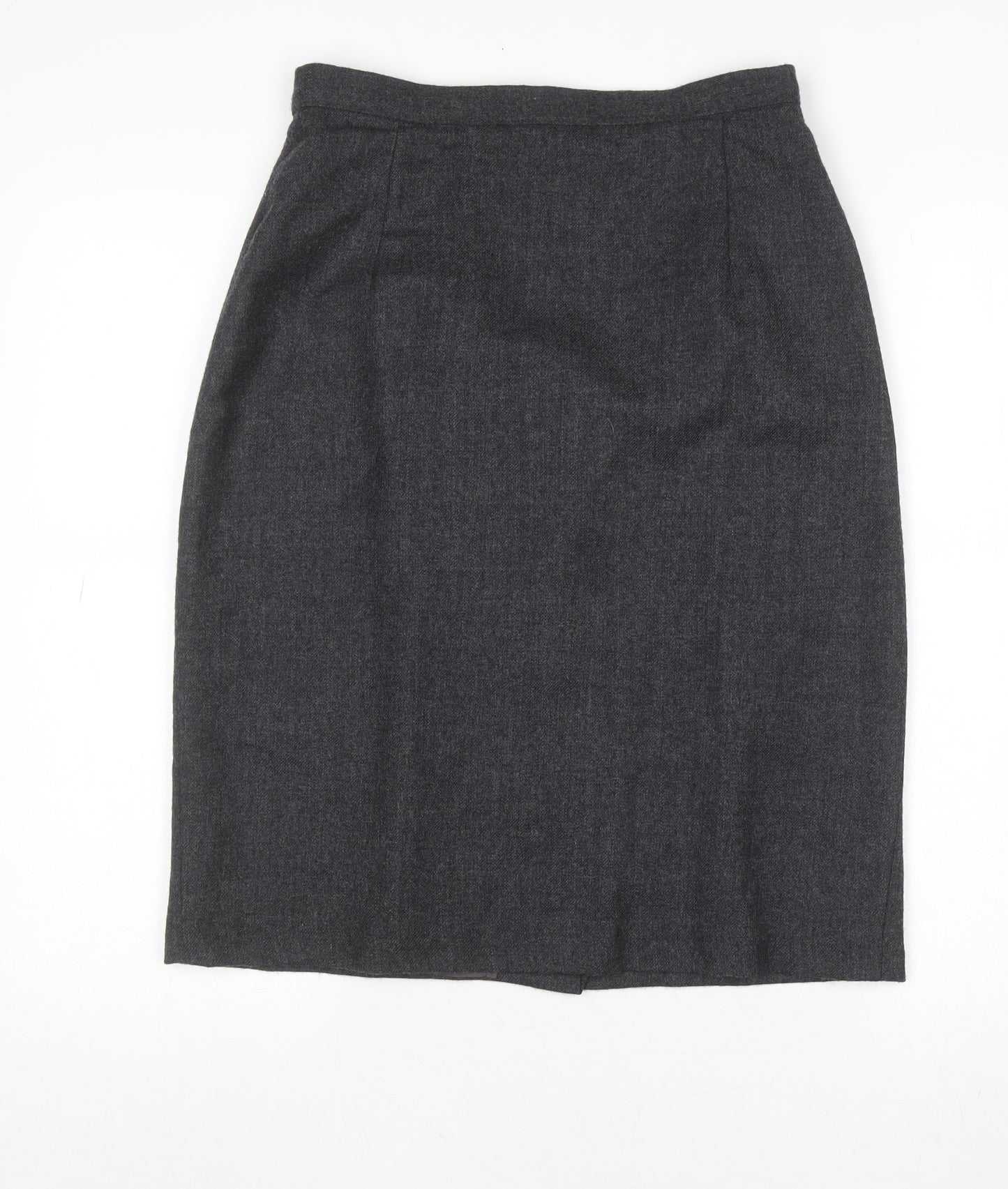 Jake Women Grey Wool Blend Pencil Skirt Size 12 Lined Workwear