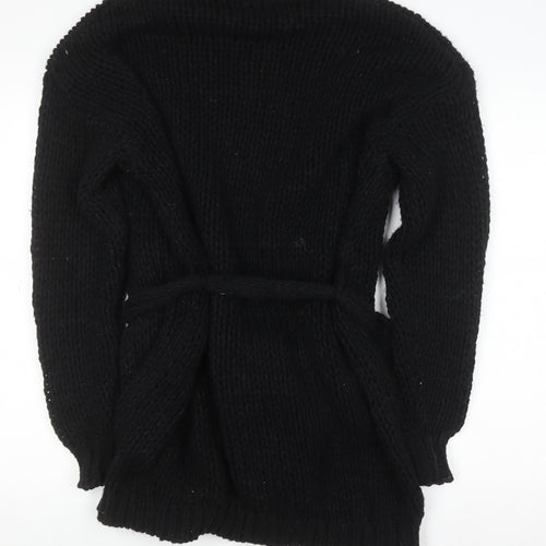 PrettyLittleThing Women’s Black Knit Belted Jumper Dress Size S