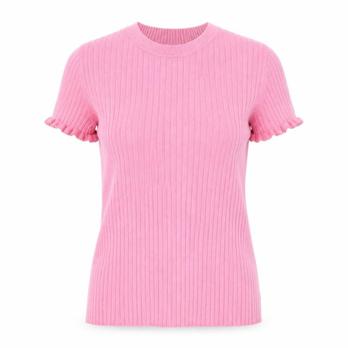 H&M Teens Pink Ribbed Short Sleeve Knit T-Shirt Size 8