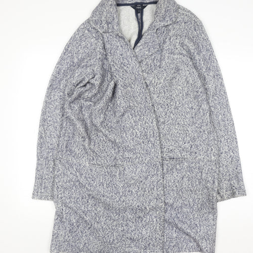 Next Women’s Grey Collared Knit Long Sleeve Open Cardigan Size 16
