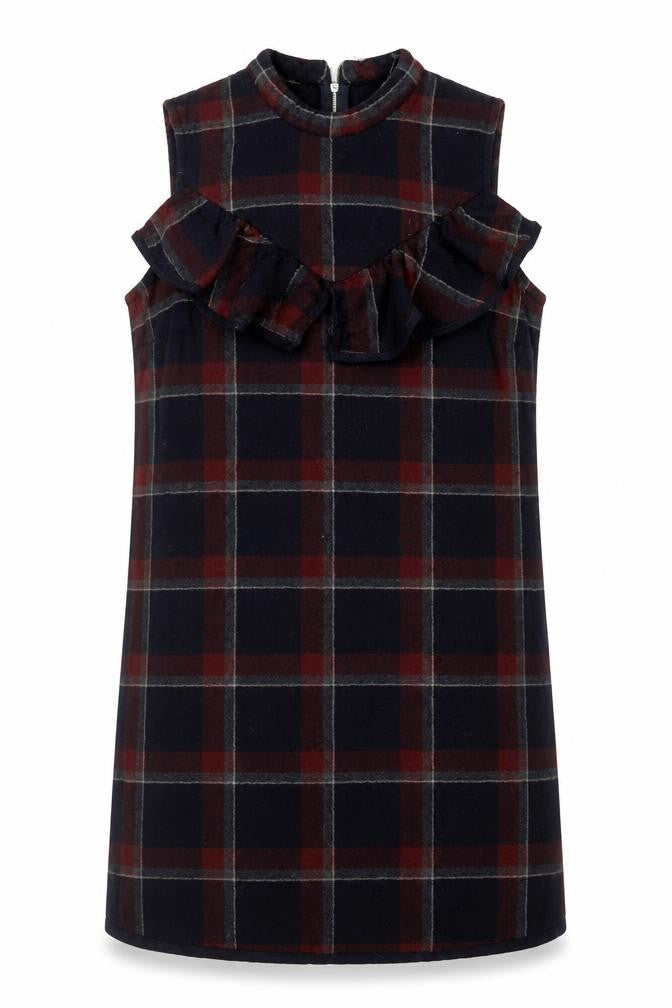 SUNO Women’s Multicoloured Wool Silk Sleeveless Shift Dress Size 8