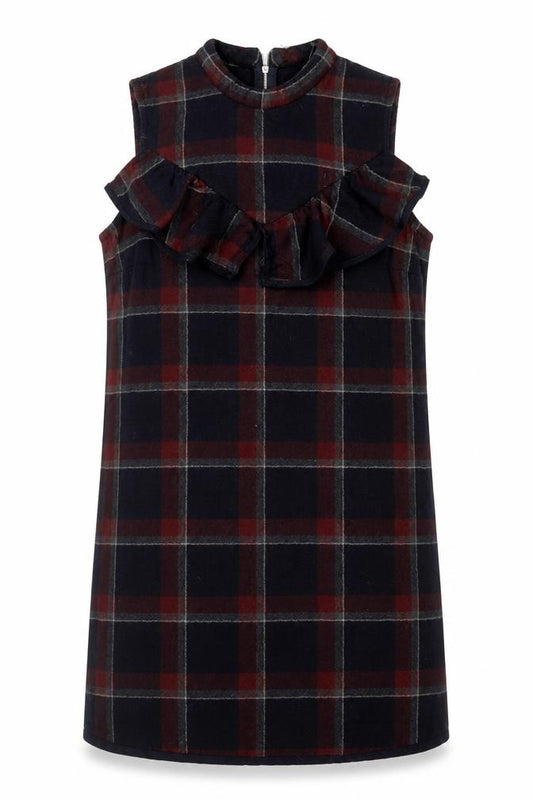 SUNO Women’s Multicoloured Wool Silk Sleeveless Shift Dress Size 8
