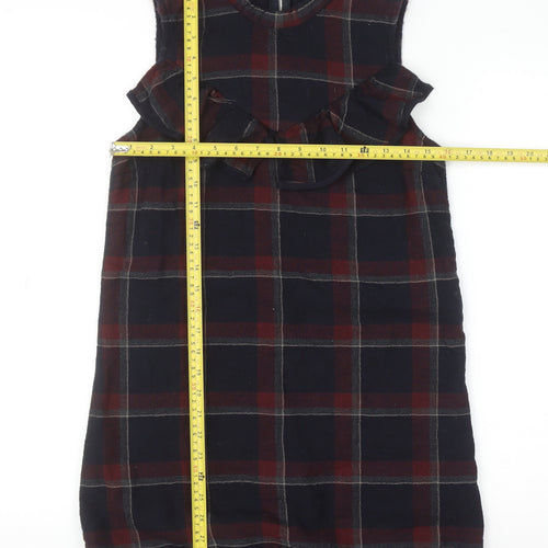 SUNO Women’s Multicoloured Wool Silk Sleeveless Shift Dress Size 8