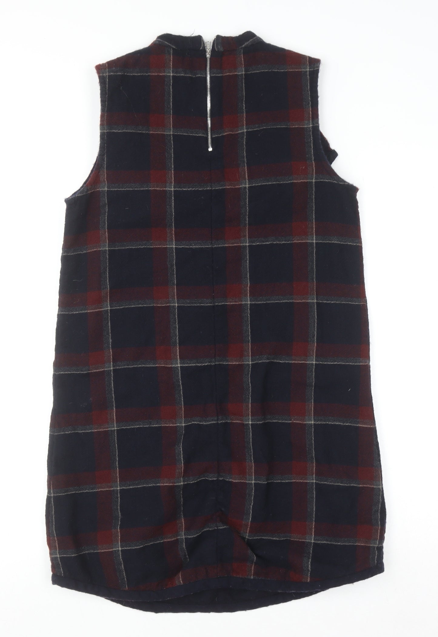 SUNO Women’s Multicoloured Wool Silk Sleeveless Shift Dress Size 8