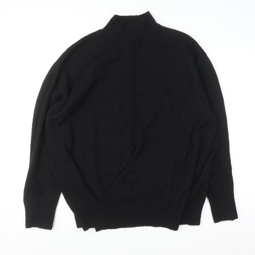 River Island Womens Black Mock Neck Long Sleeve Pullover Jumper M