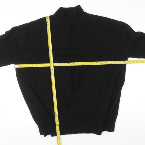 River Island Womens Black Mock Neck Long Sleeve Pullover Jumper M