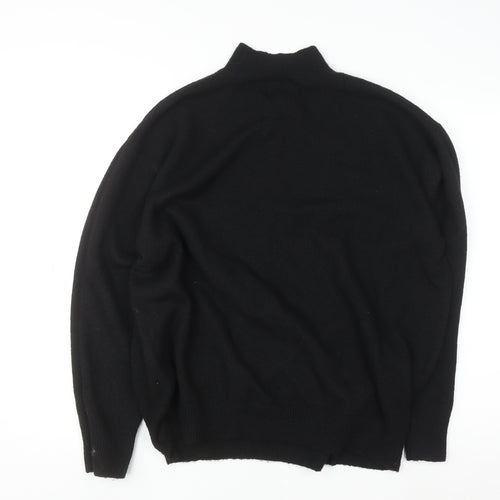 River Island Womens Black Mock Neck Long Sleeve Pullover Jumper M
