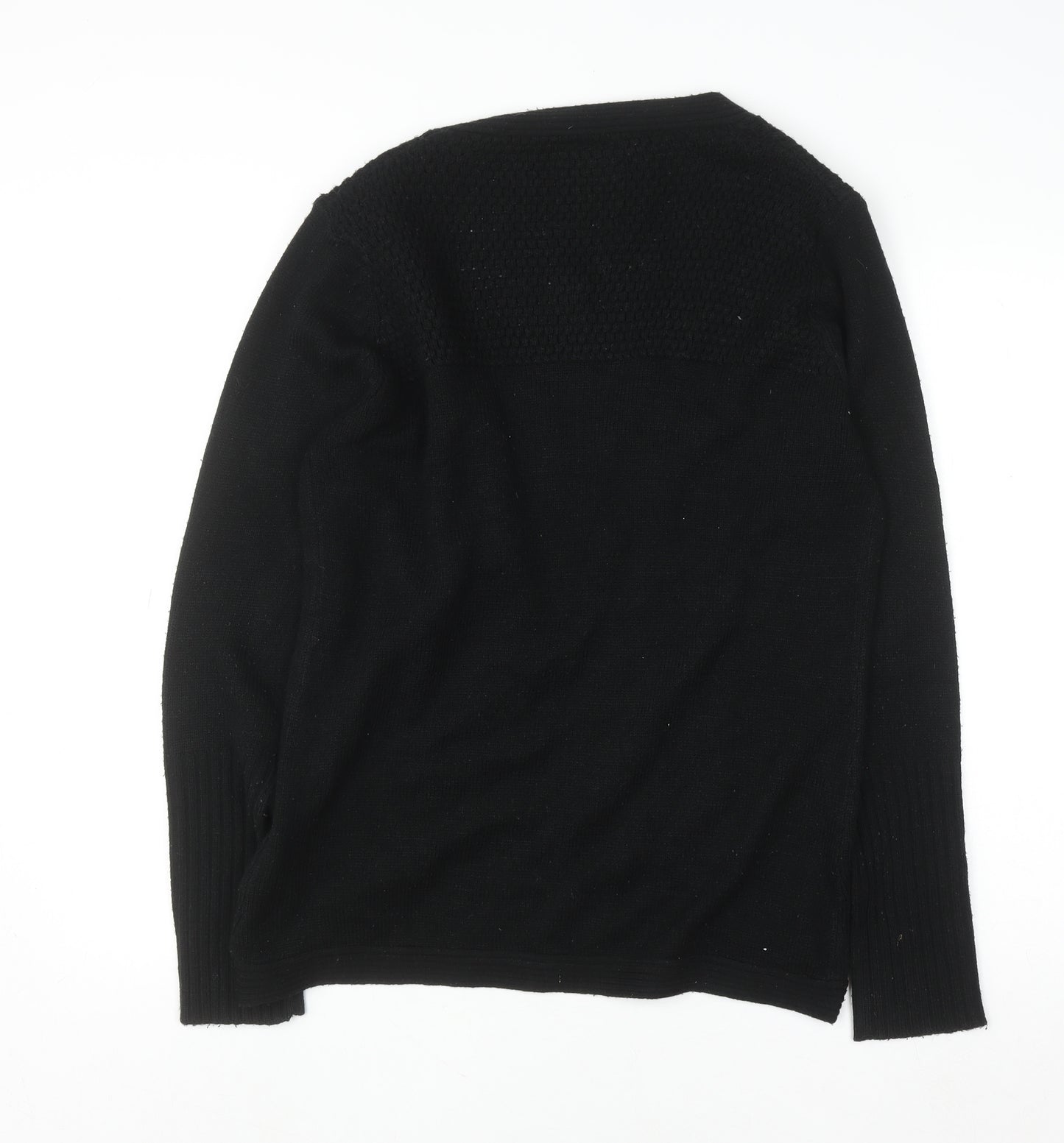 Lee Cooper Women's Black Size 16 Knit Long Sleeve Open Cardigan