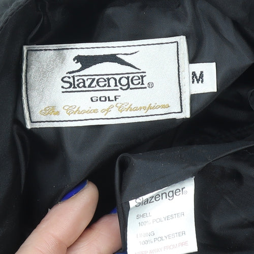 Slazenger Golf Men's Black Windbreaker Jacket M Lightweight Waterproof