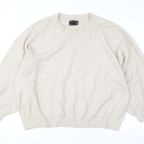 ASOS Design Women’s Beige Crew Neck Pullover Jumper Size 22