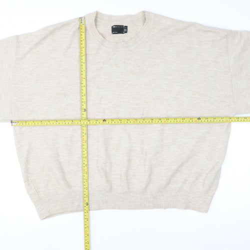 ASOS Design Women’s Beige Crew Neck Pullover Jumper Size 22