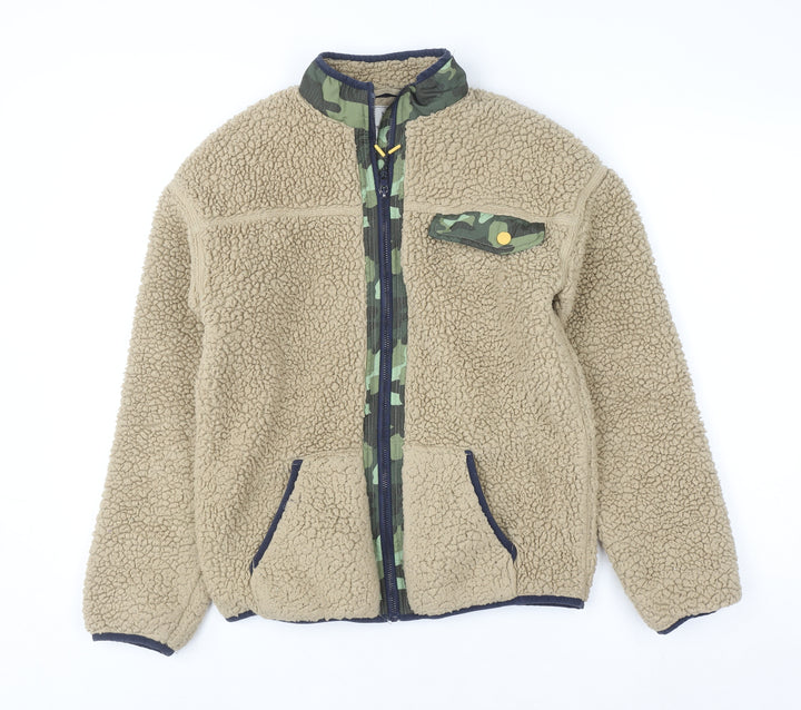 Marks and Spencer Boys Beige Fleece Full Zip Sweatshirt 14-15 Years