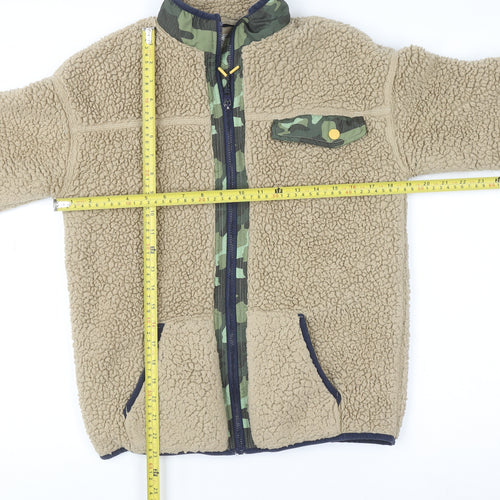 Marks and Spencer Boys Beige Fleece Full Zip Sweatshirt 14-15 Years