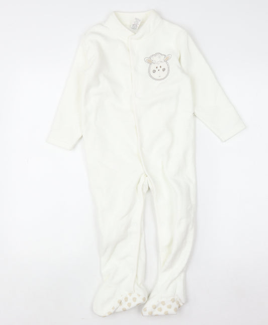 M&Co Kids Unisex Cream Babygrow 2-3 Years Polyester Sheep Design