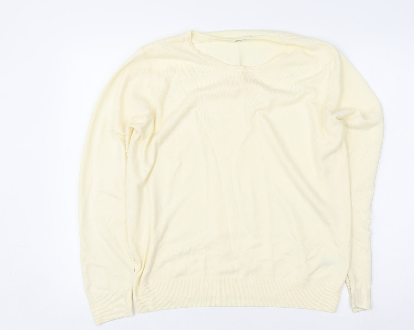 Marks and Spencer Women’s Ivory Acrylic Crew Neck Jumper UK 14