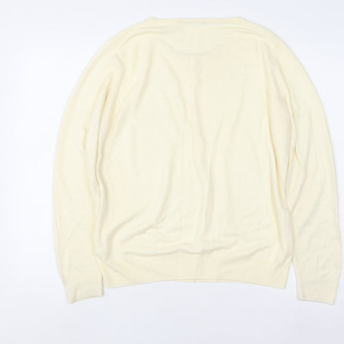 Marks and Spencer Women’s Ivory Acrylic Crew Neck Jumper UK 14