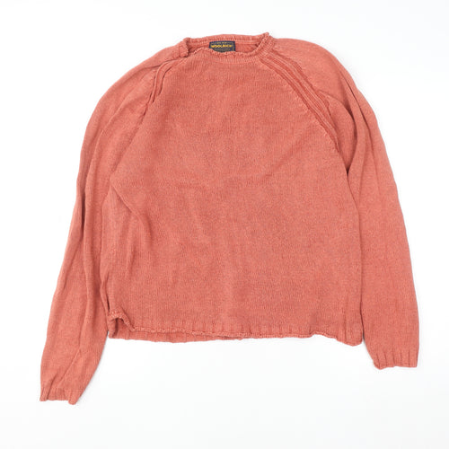 Woolrich Womens Orange Knit Pullover Jumper Size S