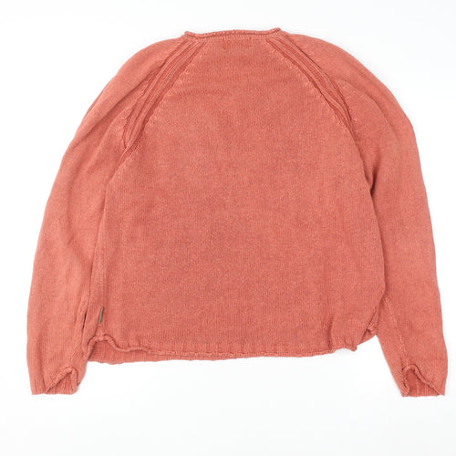 Woolrich Womens Orange Knit Pullover Jumper Size S