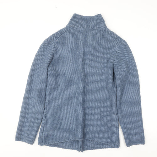 Cococi Women Blue Chunky Knit V-Neck Cardigan UK 14