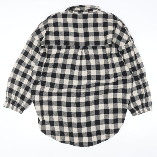 Beloved Women’s Black Check Flannel Button-Up Shirt Size 10