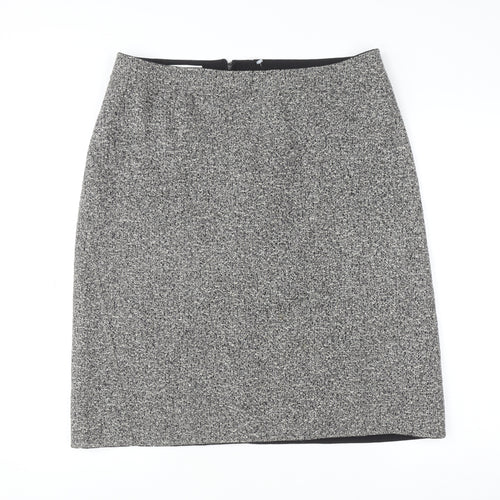 Brooks Brothers Women Grey Wool Pencil Skirt Size 12 Workwear