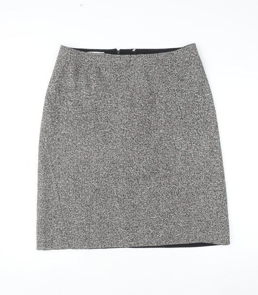 Brooks Brothers Women Grey Wool Pencil Skirt Size 12 Workwear