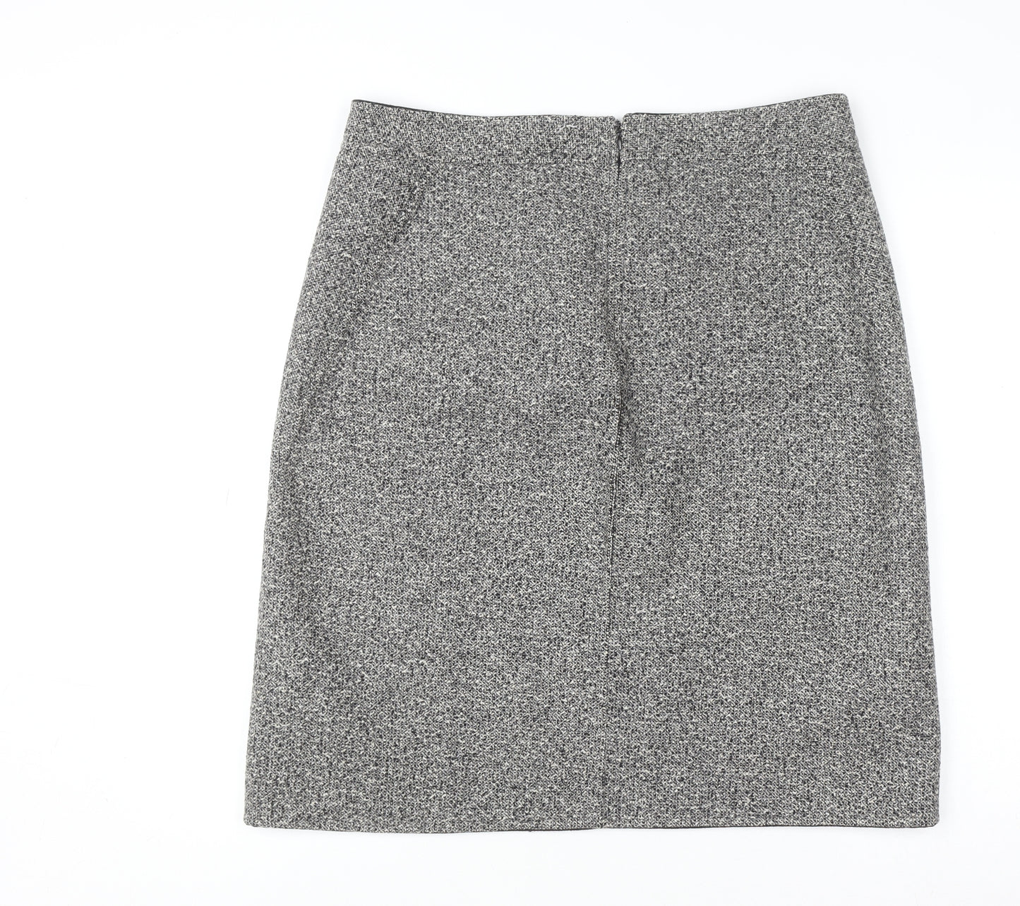 Brooks Brothers Women Grey Wool Pencil Skirt Size 12 Workwear