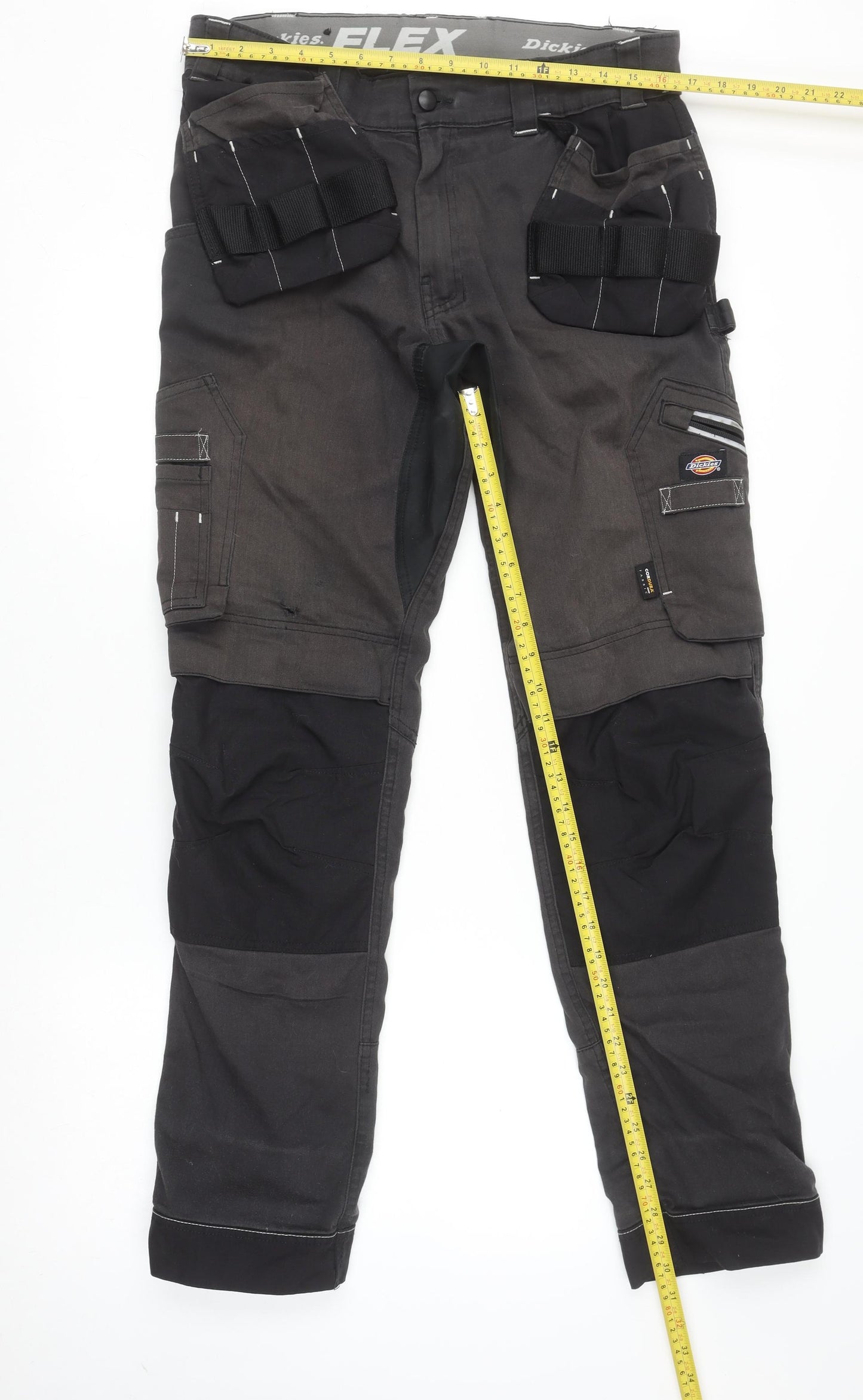 Dickies Men's Black 34T Workwear Cargo Trousers FLEX Durable Utility Pants