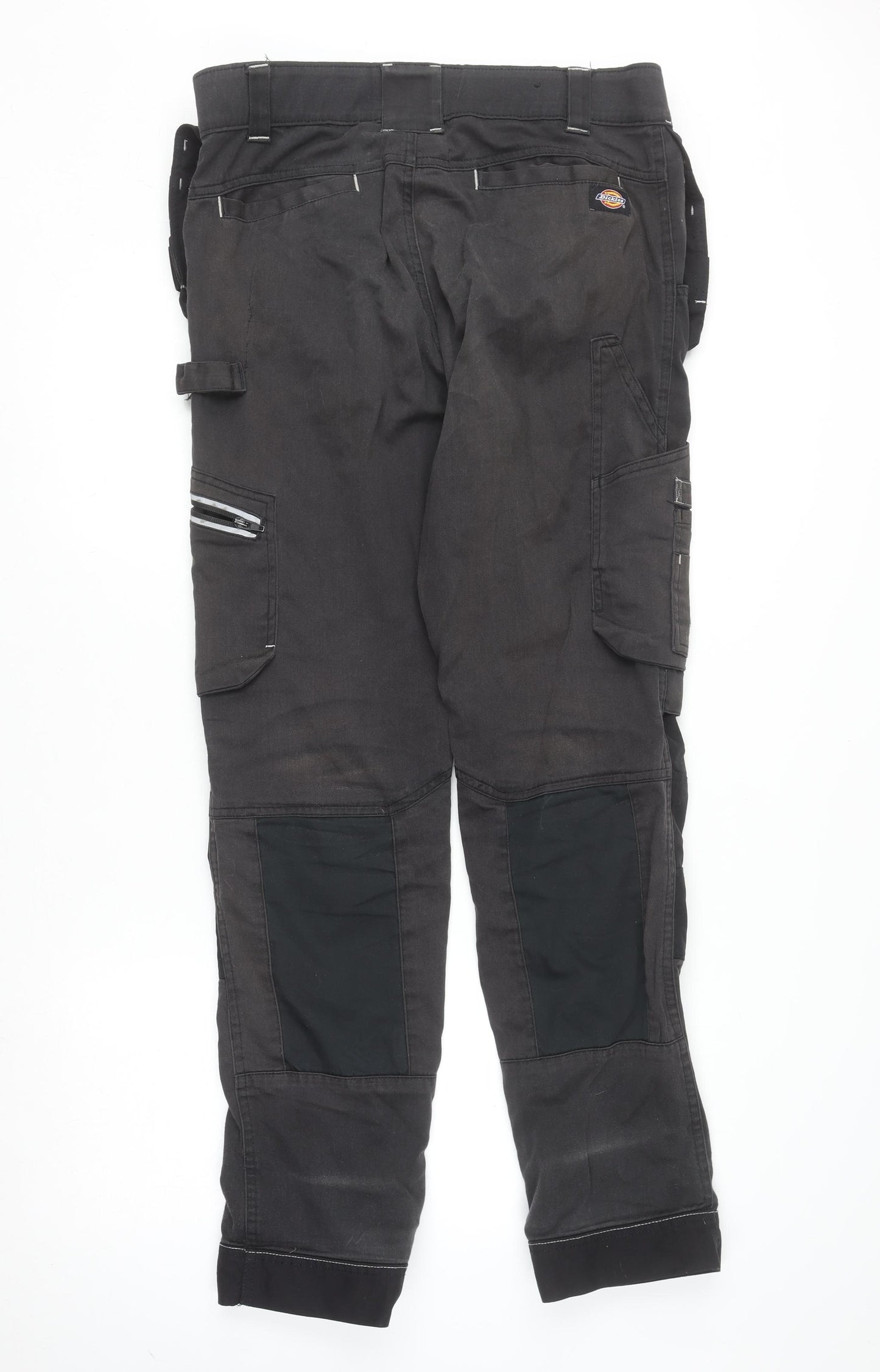 Dickies Men's Black 34T Workwear Cargo Trousers FLEX Durable Utility Pants
