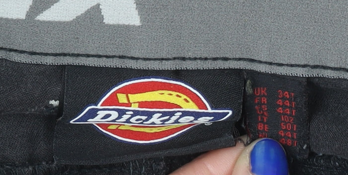 Dickies Men's Black 34T Workwear Cargo Trousers FLEX Durable Utility Pants