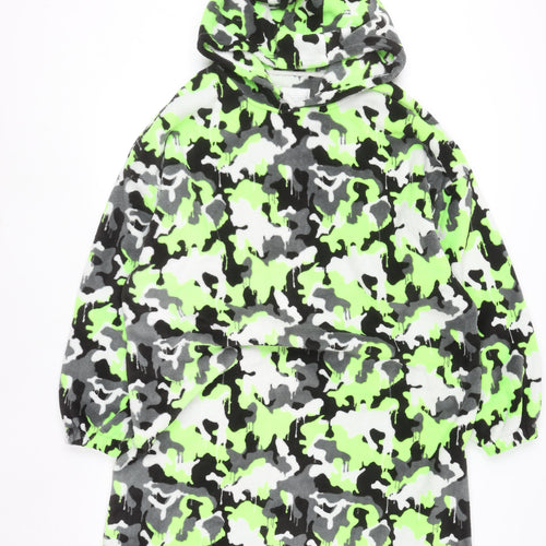 Next Boys Multicoloured Camouflage Fleece Hooded Nightshirt 14-16 Years