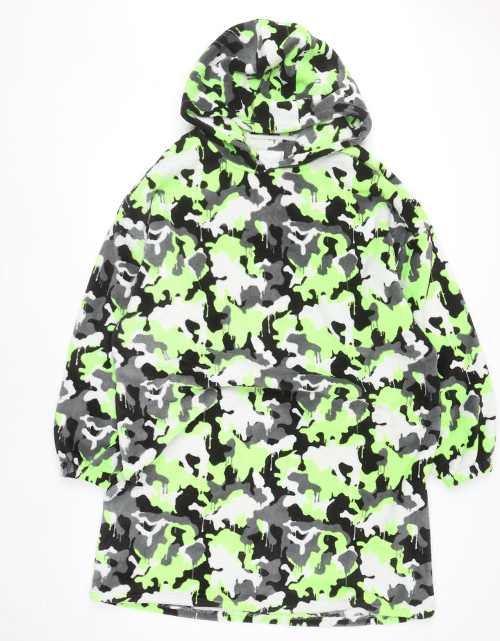 Next Boys Multicoloured Camouflage Fleece Hooded Nightshirt 14-16 Years